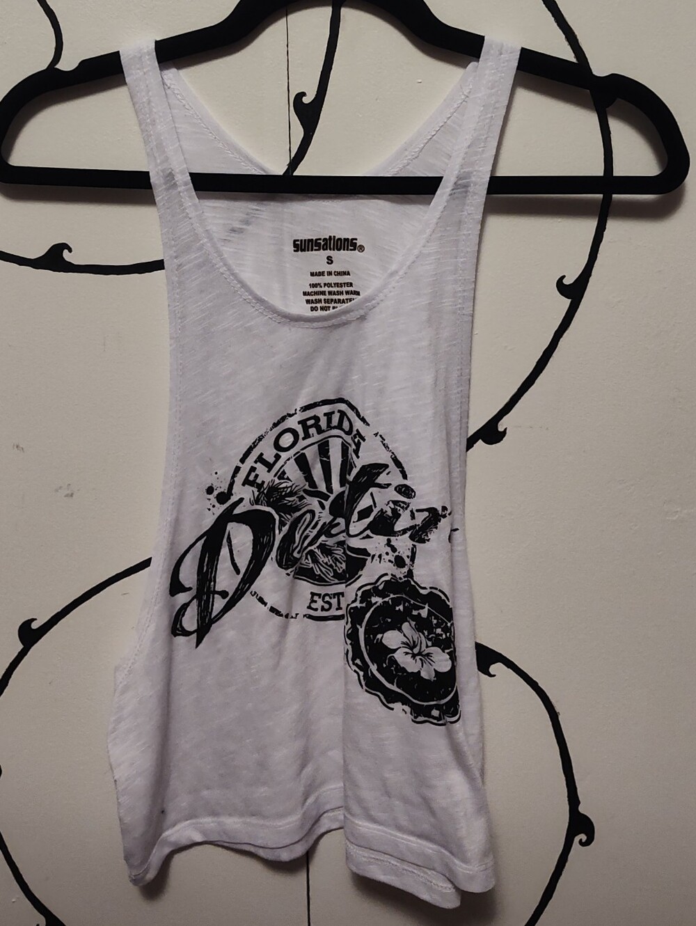 White Racerback Tank Top from Destin, FL